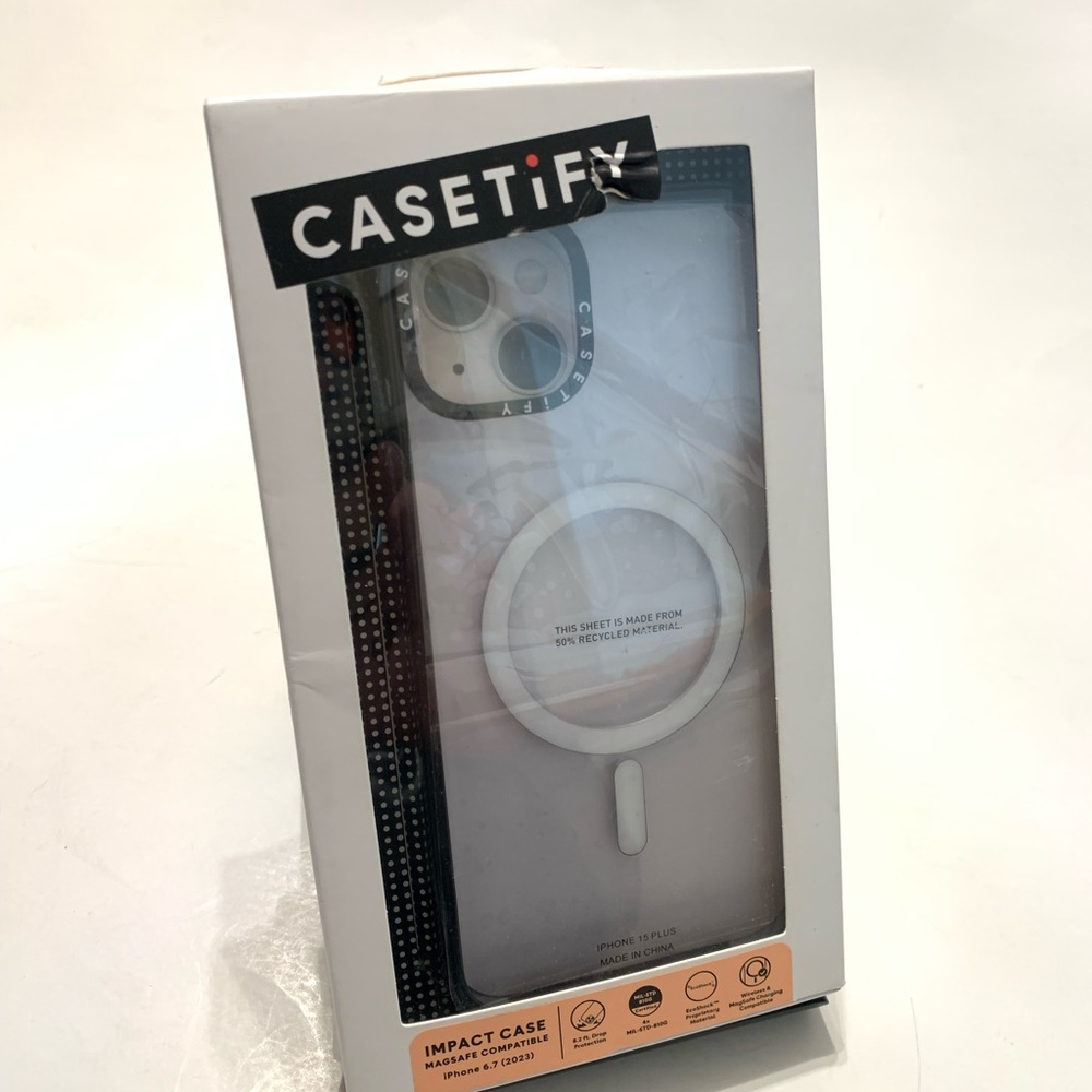 Casetify impact Case MagSafe Compatible iPhone 6.7” 2023) clear and Black